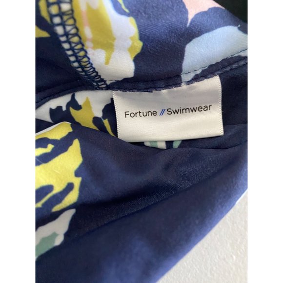 NEW Fortune Swimwear One Piece Deep V Cross Back Leaf Print Swimsuit XL Xlarge - Picture 7 of 7